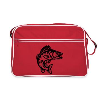 Pike Fish - Retro Bag - red/white - Front