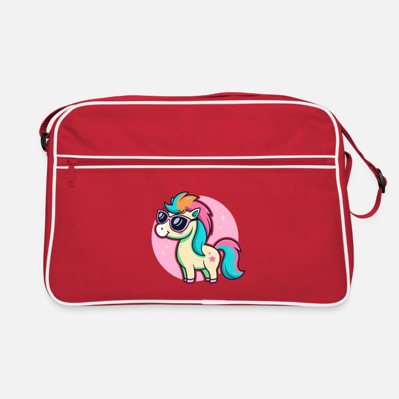 Rainbow Pony Glam-Brille Retro Tasche