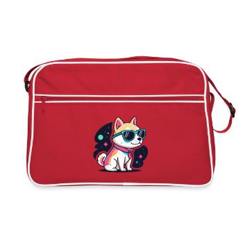 Dog Astral Neon Glasses - Retro Bag - red/white - Front