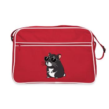 Hmster chic lunettes noires - Sac Retro - rouge/blanc - Devant