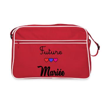 FUTURE MARIEE. JE PEUX PAS. MARIE. FUTUR MARIE - Sac Retro - rouge/blanc - Devant