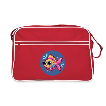 Poisson lunettes soleil vif - Sac Retro - rouge/blanc - Devant