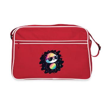 Panda Rainbow Galaxy Cool Glasses - Retro Bag - red/white - Front
