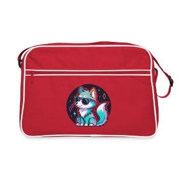 Loup néon lunettes soleil - Sac Retro - rouge/blanc - Devant