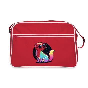 Cosmic Ferret Rainbow Pink Glasses - Retro Bag - red/white - Front