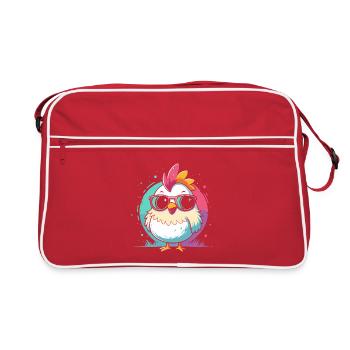 Flashy Chick Pastel Sunglasses - Retro Bag - red/white - Front