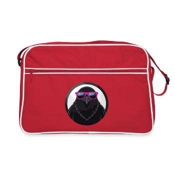 Corbeau chic lunettes roses - Sac Retro - rouge/blanc - Devant