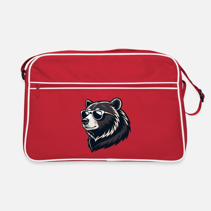 Ours en lunettes de soleil graphique Sac Retro
