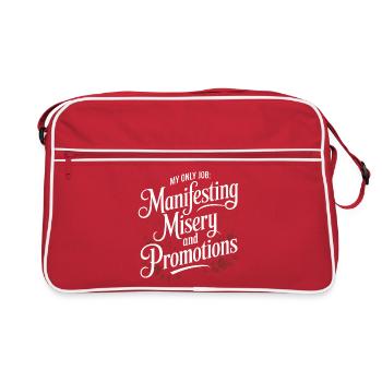 Manifester la misère et les promotions - Sac Retro - rouge/blanc - Devant