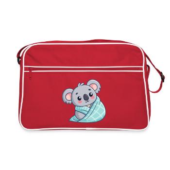 Koala Douillet en Couette - Sac Retro - rouge/blanc - Devant