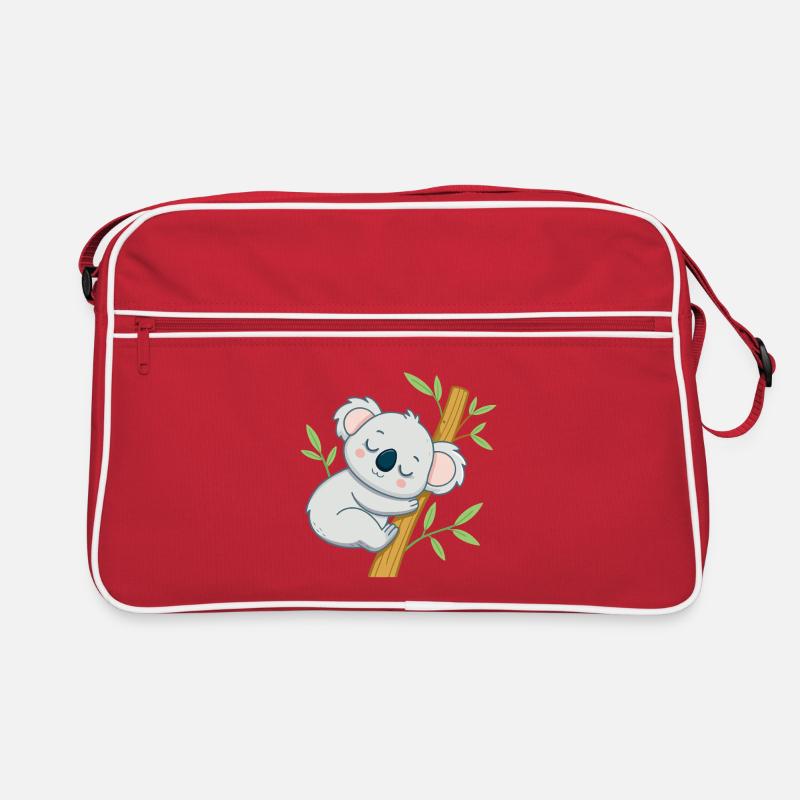Sleeper koala on a branch Retro Bag