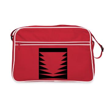 Conception du motif triangle - Sac Retro - rouge/blanc - Devant