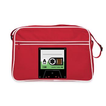 Tiny Cassette - Retro Bag - red/white - Front