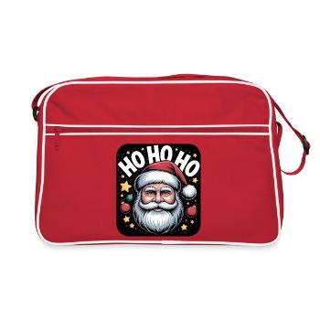 Ho Ho Ho Santa - Retro Tasche - Rot/Weiß - Vorne