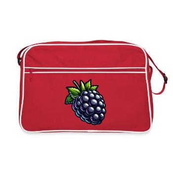 Blackberry Neon-Grafik - Retro Tasche - Rot/Weiß - Vorne