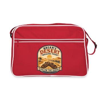 Les visites guidées de randonnée dans le désert de Brian - Sac Retro - rouge/blanc - Devant