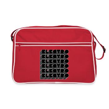 Electro typography logo - Retro Bag - red/white - Front