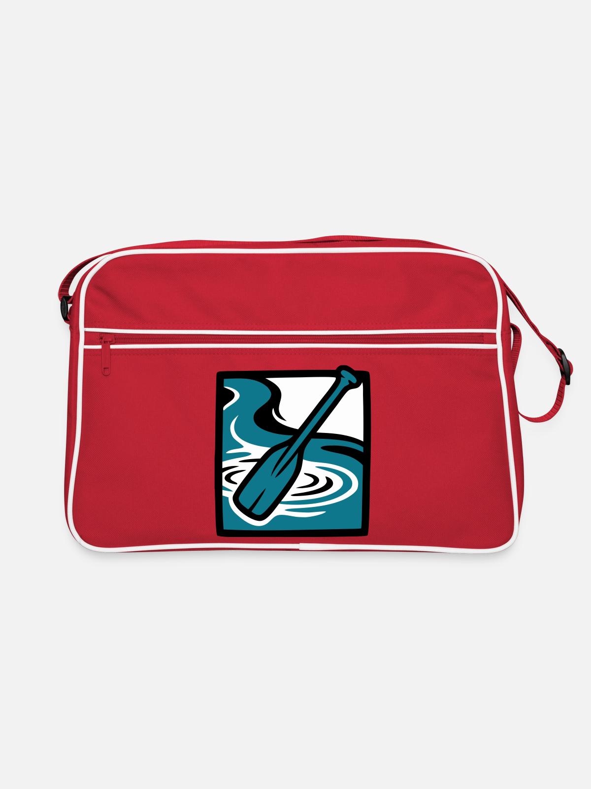 Paddle River Water Icon - Retro Bag - red/white - Front