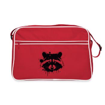 Raton Laveur Splash Noir - Sac Retro - rouge/blanc - Devant