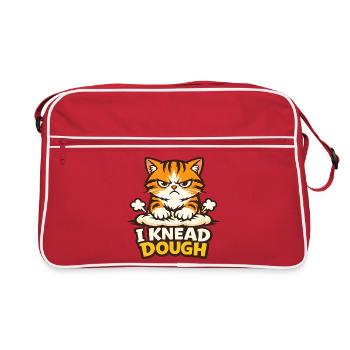 Je pétris la pâte Chemise drôle de chat - Sac Retro - rouge/blanc - Devant