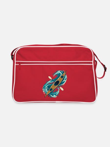 Seekajak in Küstengewässern - Retro Tasche - Rot/Weiß