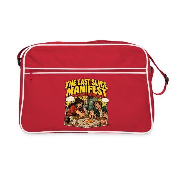 The Last Slice Manifest – Pizza-Comic - Retro Tasche - Rot/Weiß - Vorne