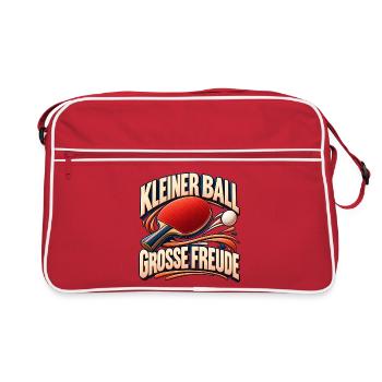 Tischtennis – Kleine Bälle, große Freude | Tennis - Retro Tasche - Rot/Weiß - Vorne
