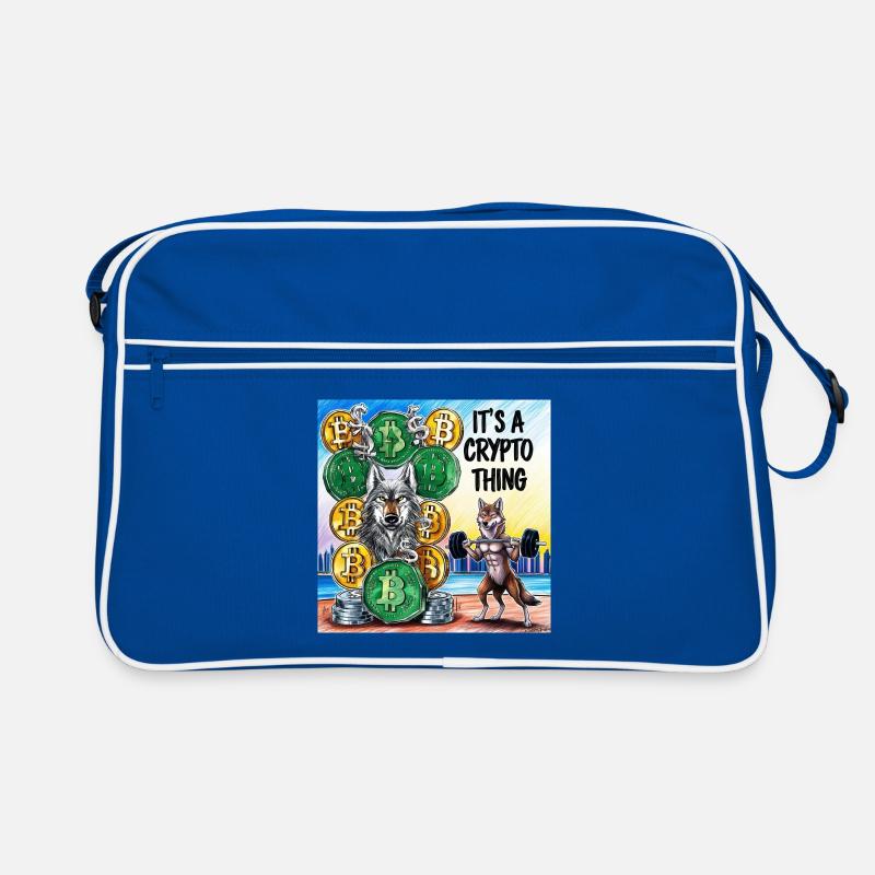 Crypto Wolf and Fox Power Retro Bag