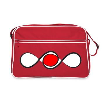 Ligne éternelle avec accent rouge - Sac Retro - rouge/blanc - Devant