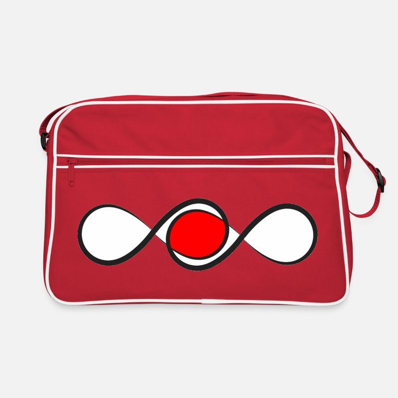 Ligne éternelle avec accent rouge Sac Retro