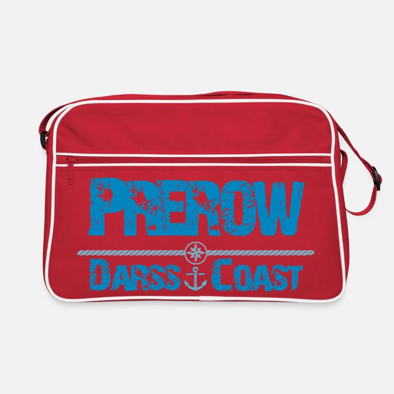 Ostseebad Prerow Darss - Retro Tasche - Rot/Weiß