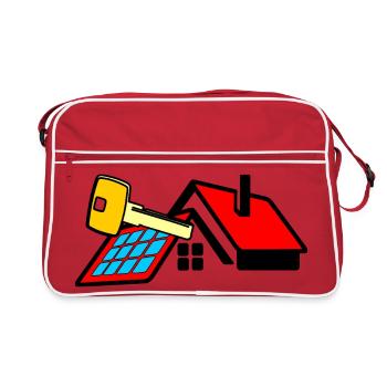 Clé pour la nouvelle clé de couleur or de la peau - Sac Retro - rouge/blanc - Devant