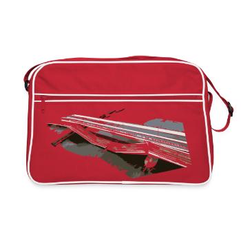 Brückeneinsturz - Retro Tasche - Rot/Weiß - Vorne