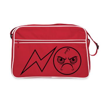 NO / Nope / No / Never / No - Retro Bag - red/white - Front
