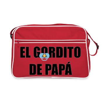 Daddy's Chubby in SCHWARZ - Retro Tasche - Rot/Weiß - Vorne
