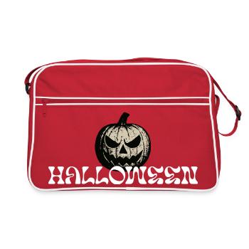 Conception de texte d’Halloween citrouille hantée - Sac Retro - rouge/blanc - Devant