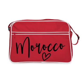 Cœur du Maroc Amour des Femmes au Maroc - Sac Retro - rouge/blanc - Devant