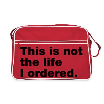 Ce n’est pas la vie que j’ai commandée - Sac Retro - rouge/blanc - Devant