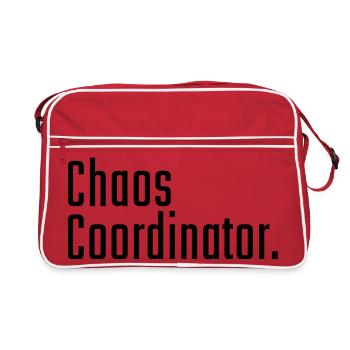 Chaos Coordinator - Typography Saying - Retro Bag - red/white - Front
