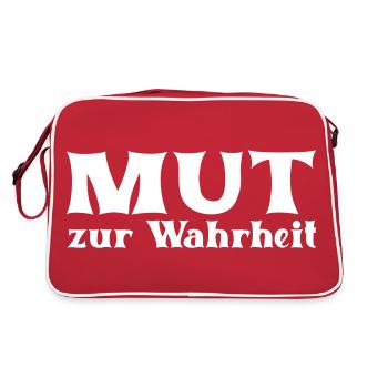 Mut zur Wahrheit - Retro Tasche - Rot/Weiß - Hinten
