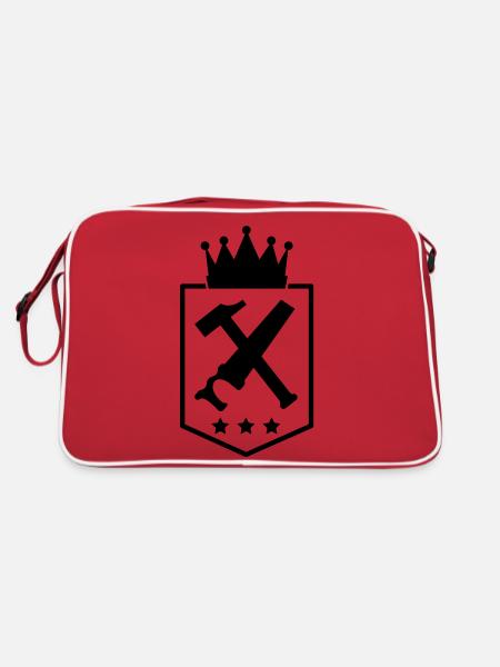 handwerker___f1 - Sac Retro - rouge/blanc - Dos