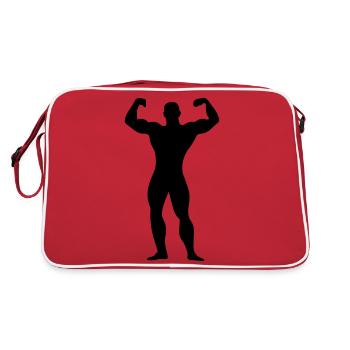 flexing man - Sac Retro - rouge/blanc - Dos