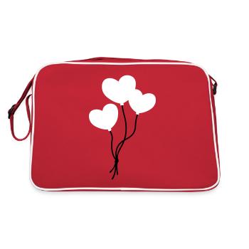 Herzballons / heart balloons / ballon coeur - Retro Bag - red/white - Back