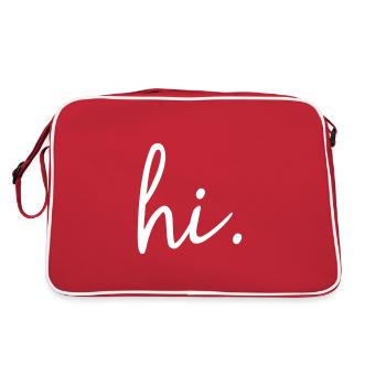 Salut lettrage, salut bienvenue, international - Sac Retro - rouge/blanc - Dos