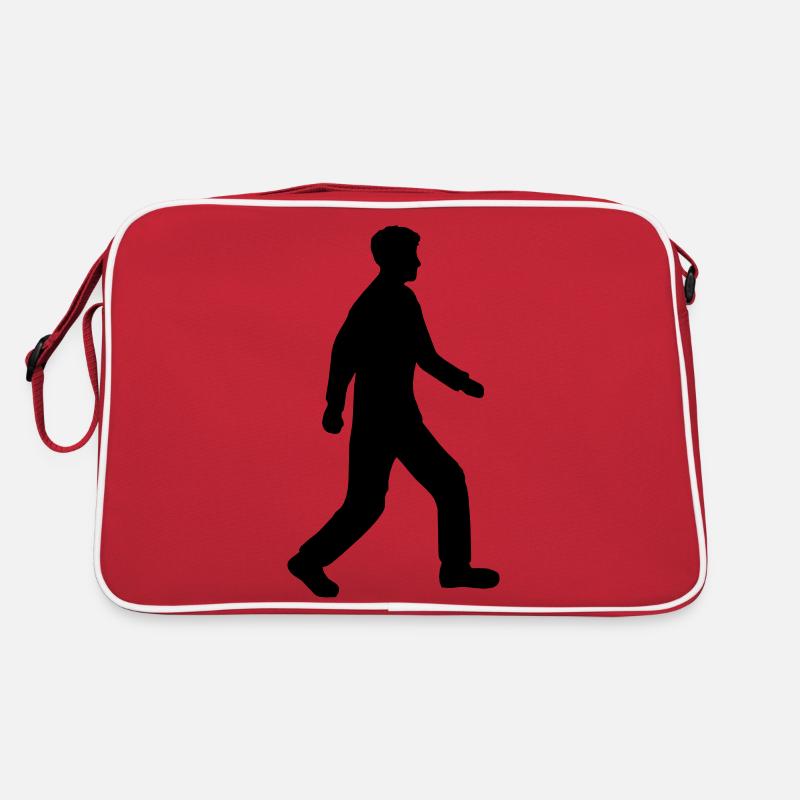 Gehender Mann Silhouette Retro Tasche