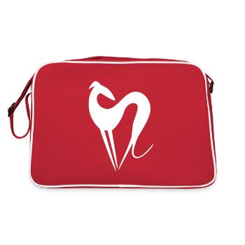 levrier - Sac Retro - rouge/blanc - Dos