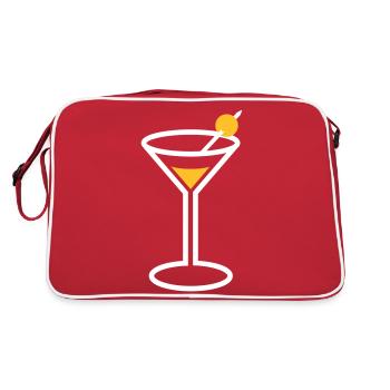 Martini Cocktail Glass - Sac Retro - rouge/blanc - Dos