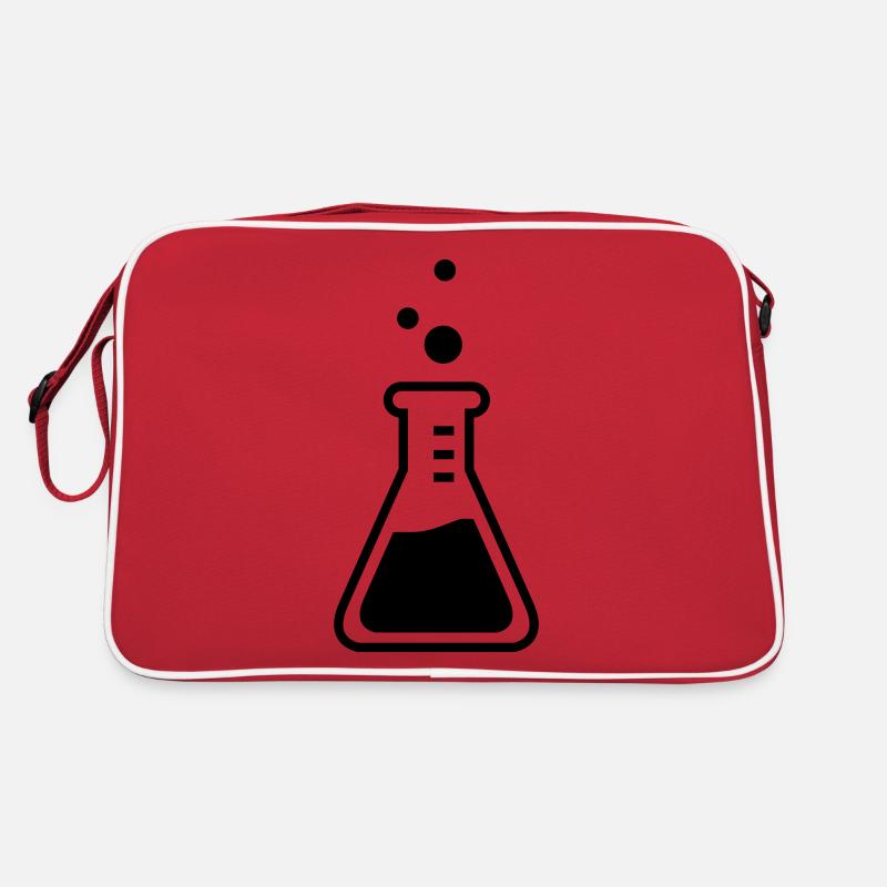 reagenzglas - Retro Tasche - Rot/Weiß