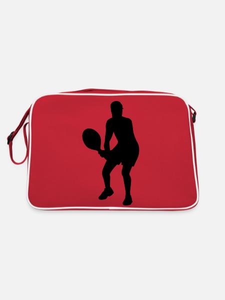 Tennis - Retro Tasche - Rot/Weiß