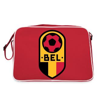Belgique Badge de football - Sac Retro - rouge/blanc - Dos